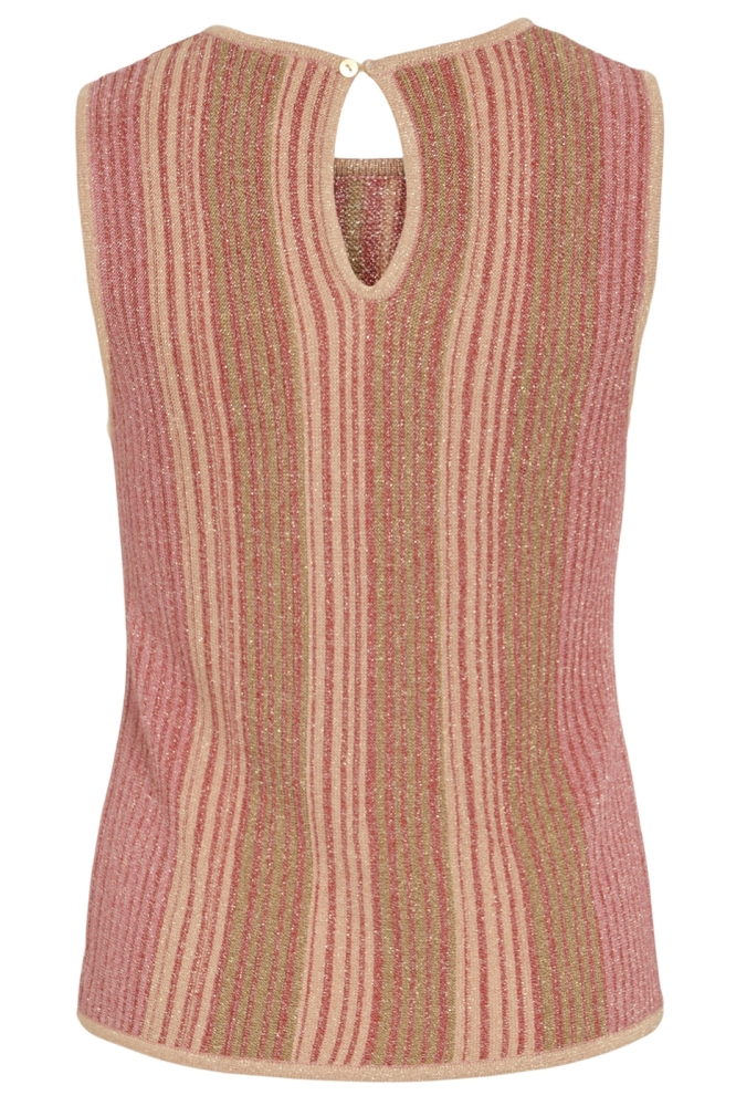 VIMELVINA O-NECK S/L GLITTER KNIT T 14105874 AURORA RED
